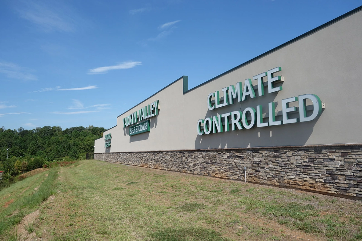 Yadkin valley self storage building exterior