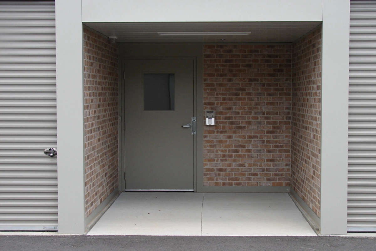 Self storage of brookfield entrance door