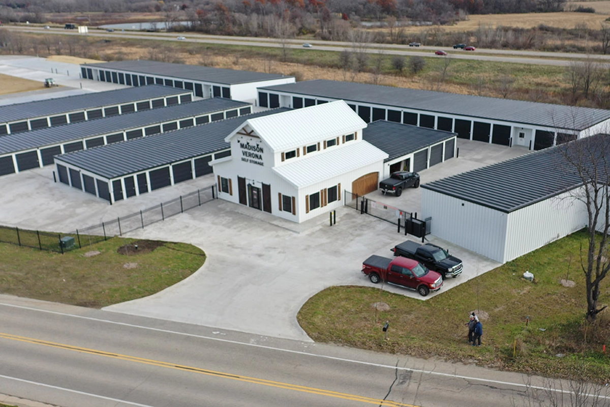 Madison/Verona self storage aerial view