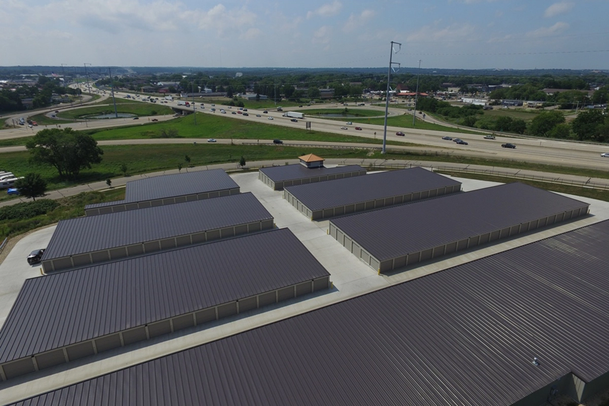 beltline self storage aerial view