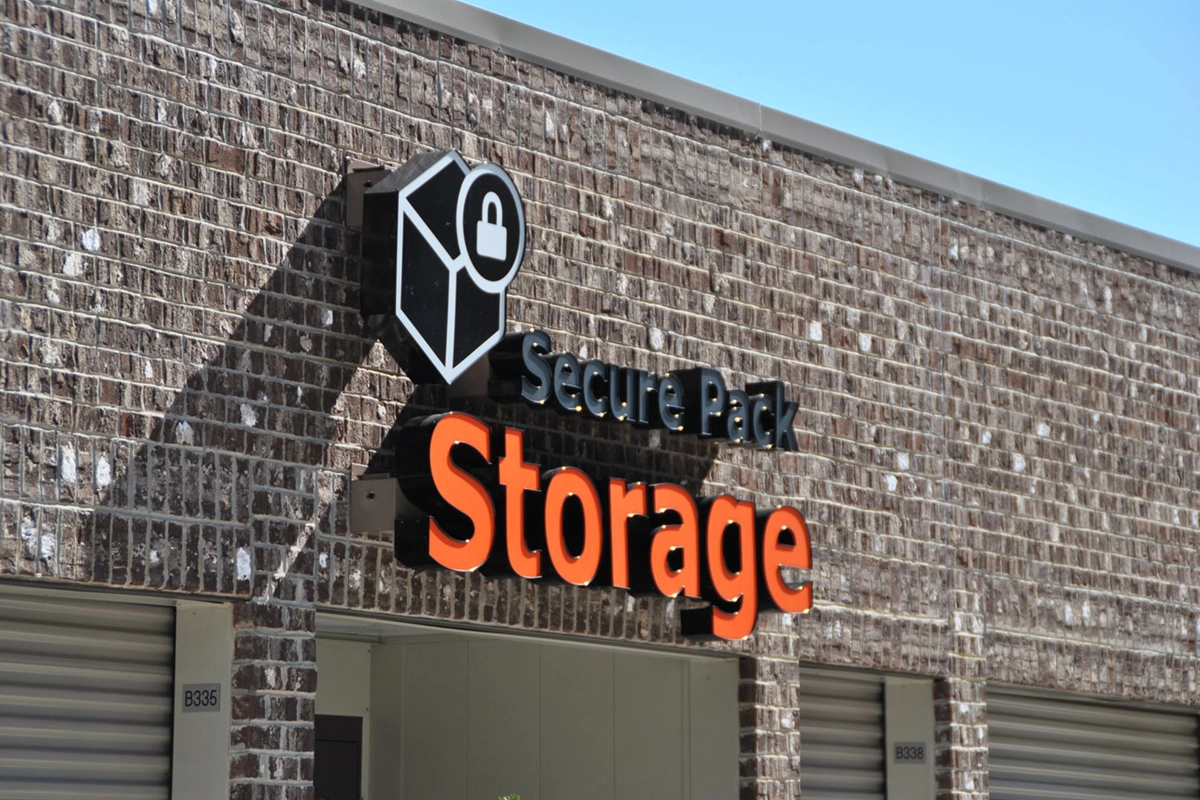 Secure pack storage sign