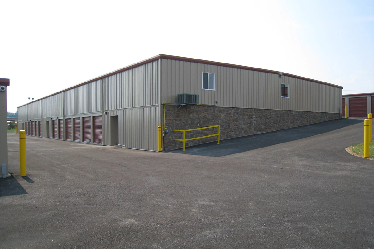 Moove in storage building exterior