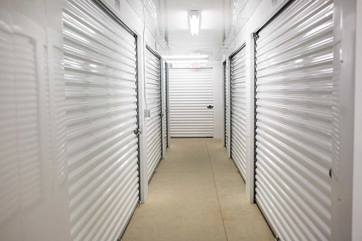 Secure storage building interior