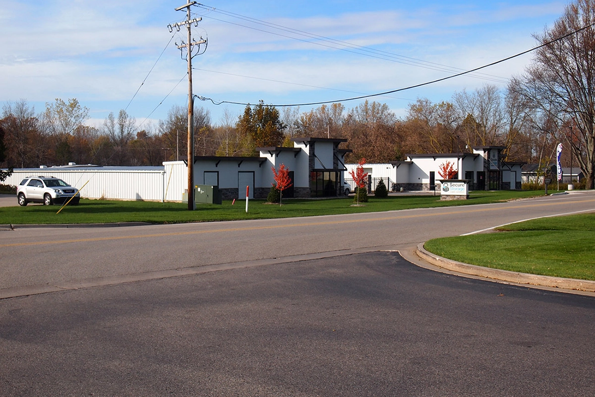 Secure storage building exterior