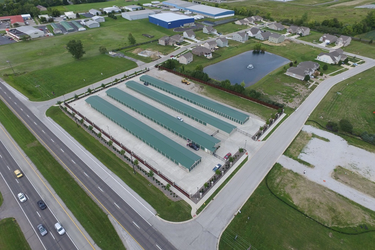 STOR-A-LOT building exterior aerial view