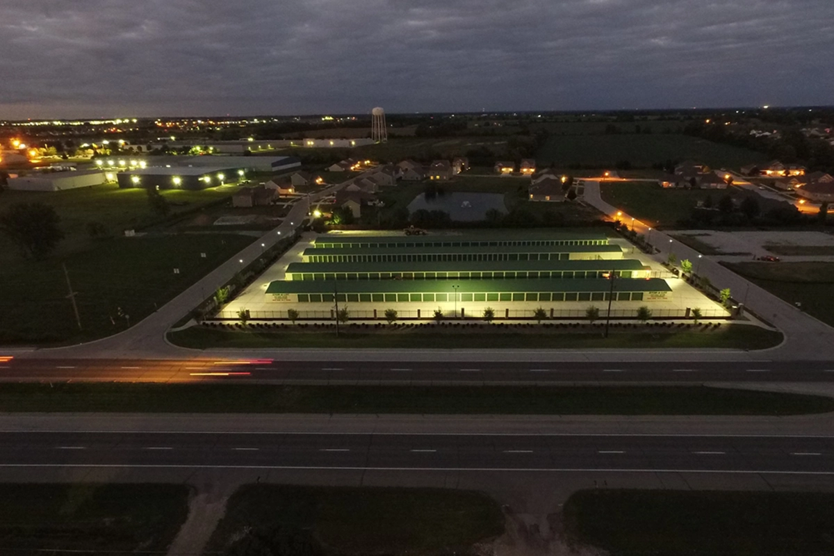 STOR-A-LOT building exterior aerial view