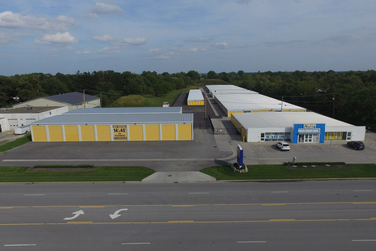 storage solutions building exterior aerial view