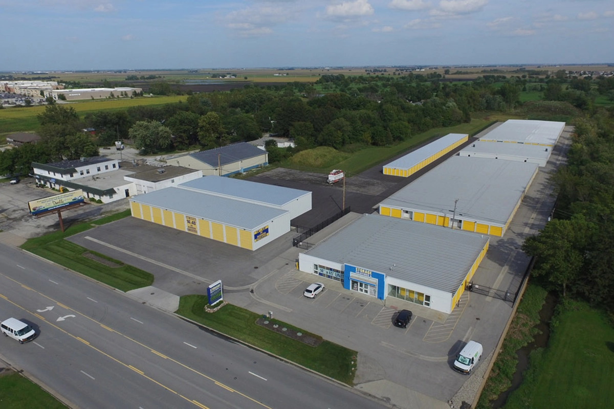 storage solutions building exterior aerial view