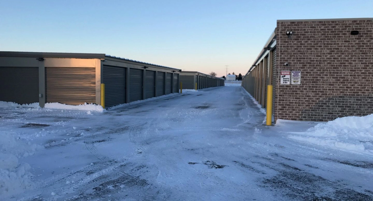 storage units at winter time