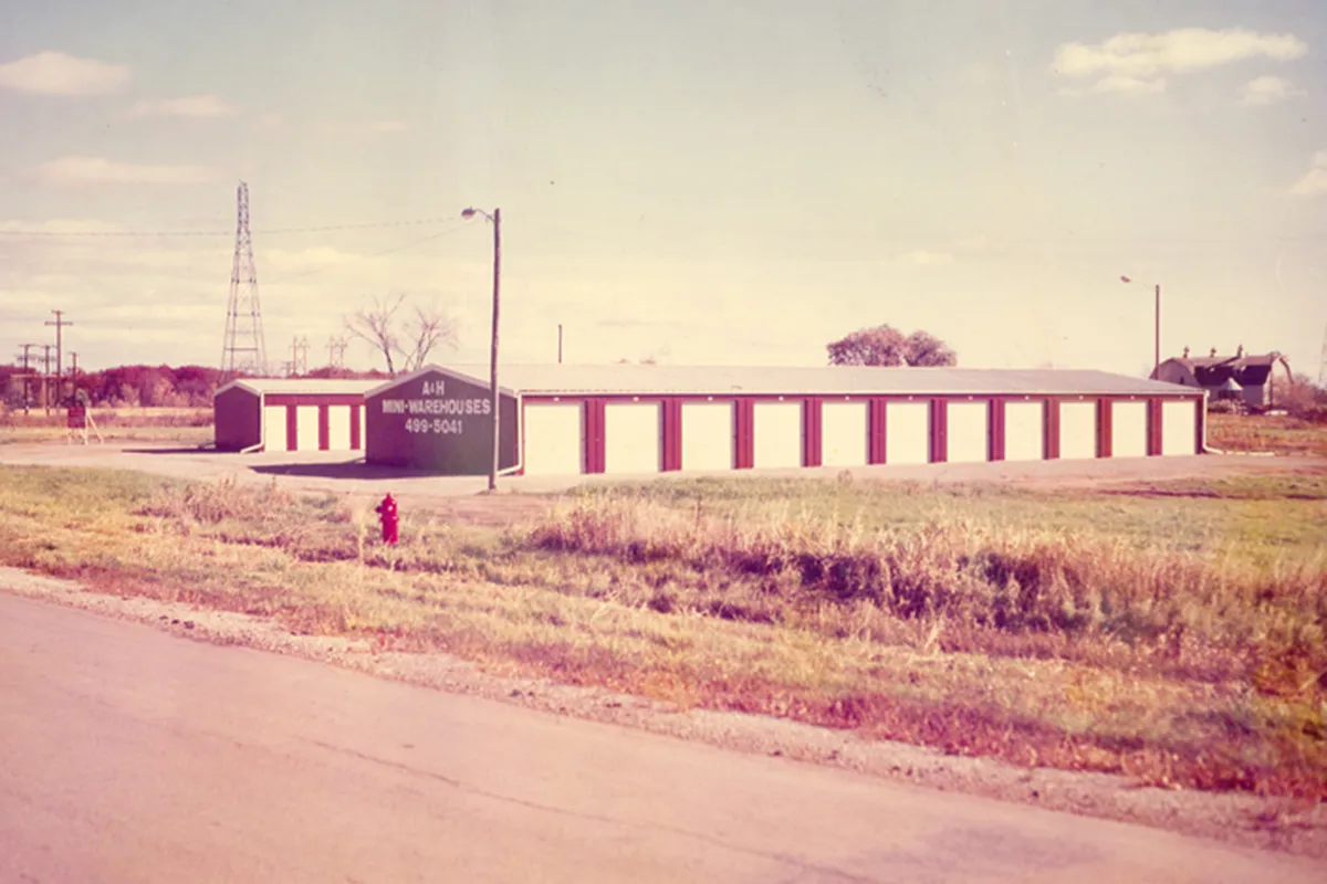 old photo of self storage facility