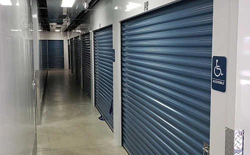 Interior of self storage facility